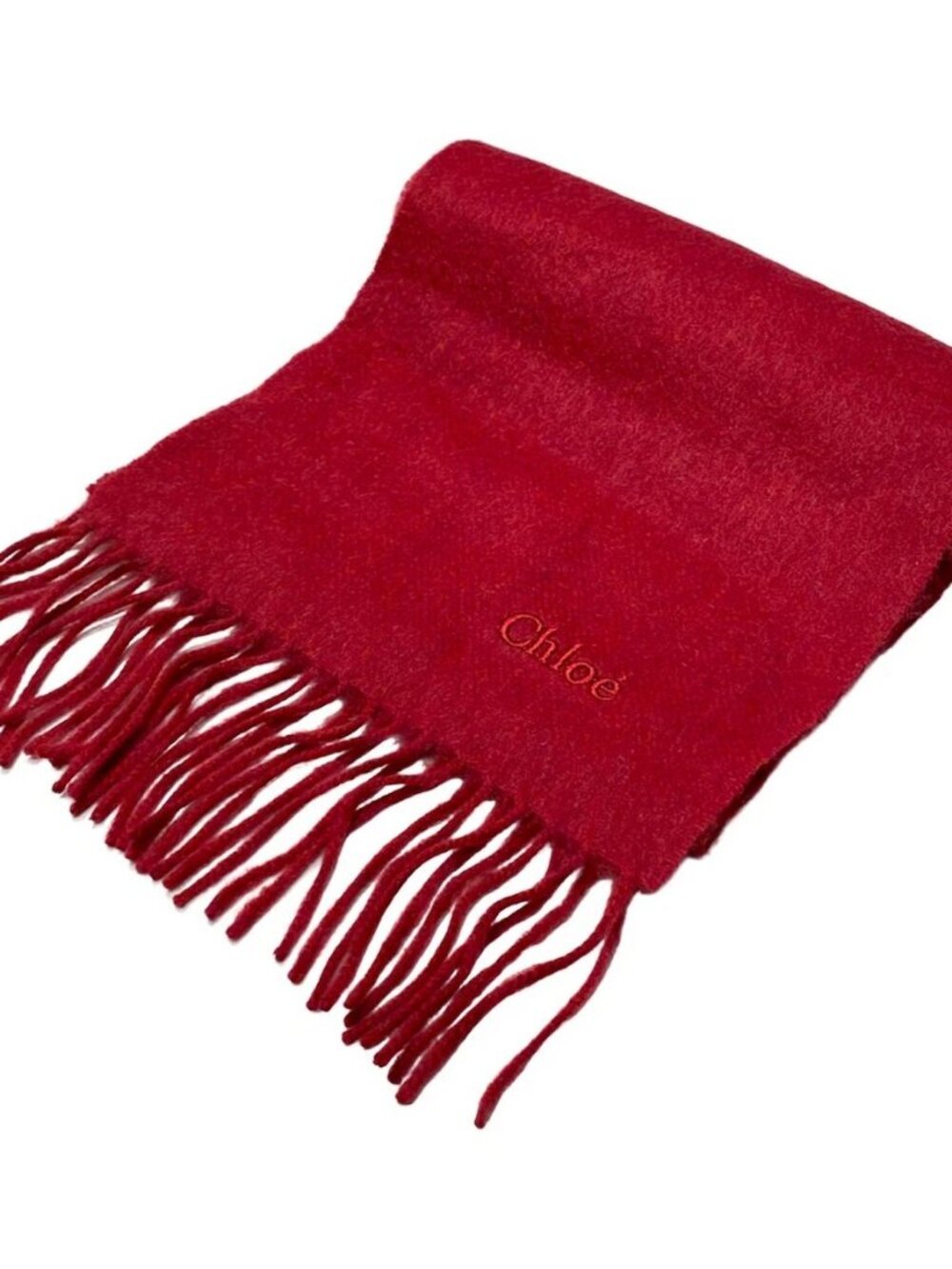 Chloe Red Cashmere Scarf